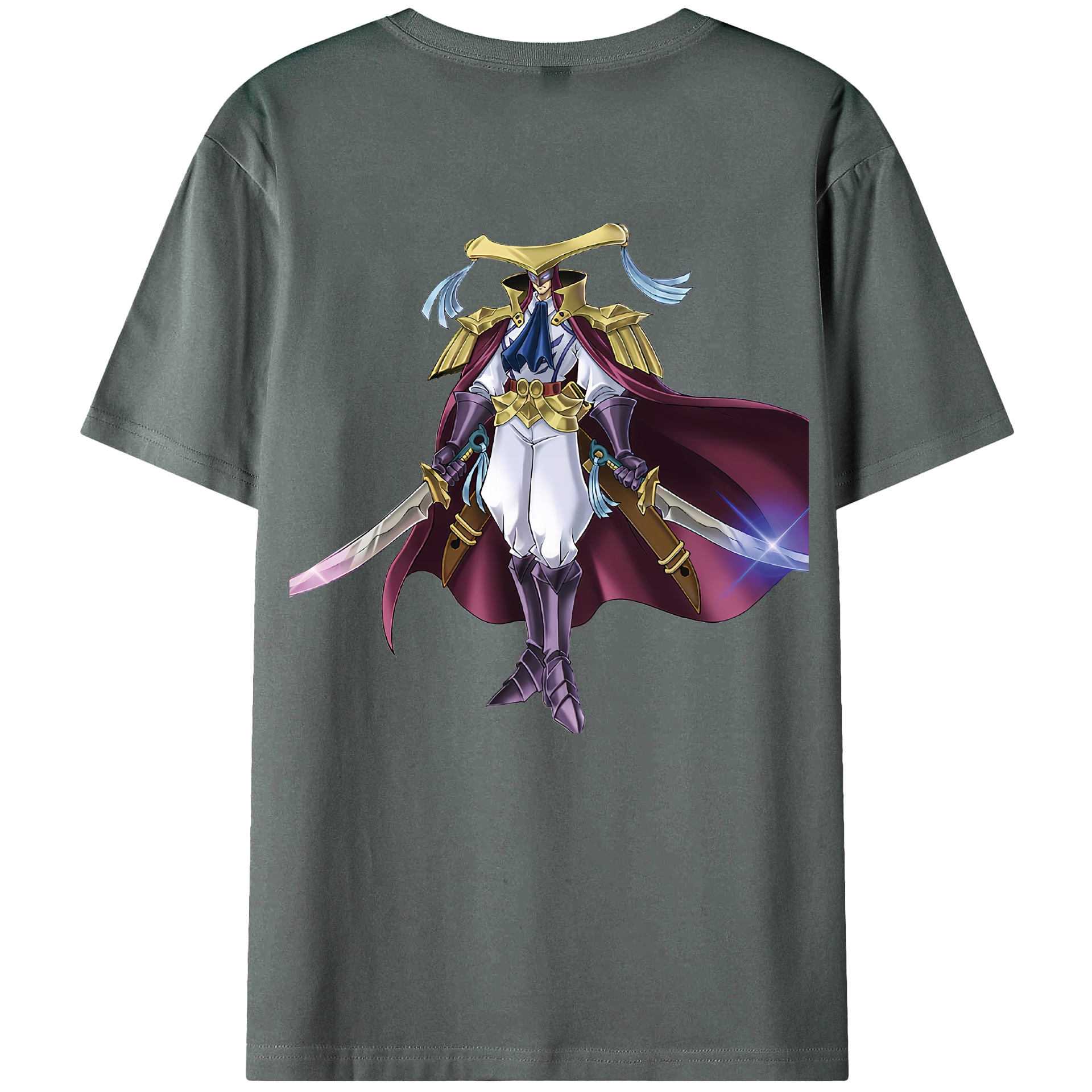 （画像用） 遊☆戯☆王 Yu-Gi-Oh! 綿100％ メンズ半袖Tシャツ（バックプリント） 通気性